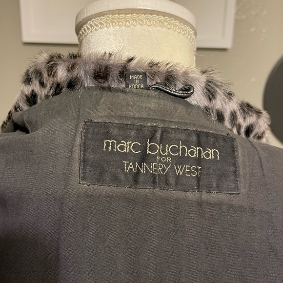Marc Buchanan for Tannery West Vintage Leather and Fur Wide Collar Style Jacket - Picture 14 of 16